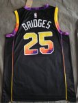 NBA 25 Bridges SUNS noir 2022-23 Statement Edition Maillot imprimé